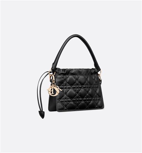 Lady Dior Milly Mini Bag Black Cannage Lambskin